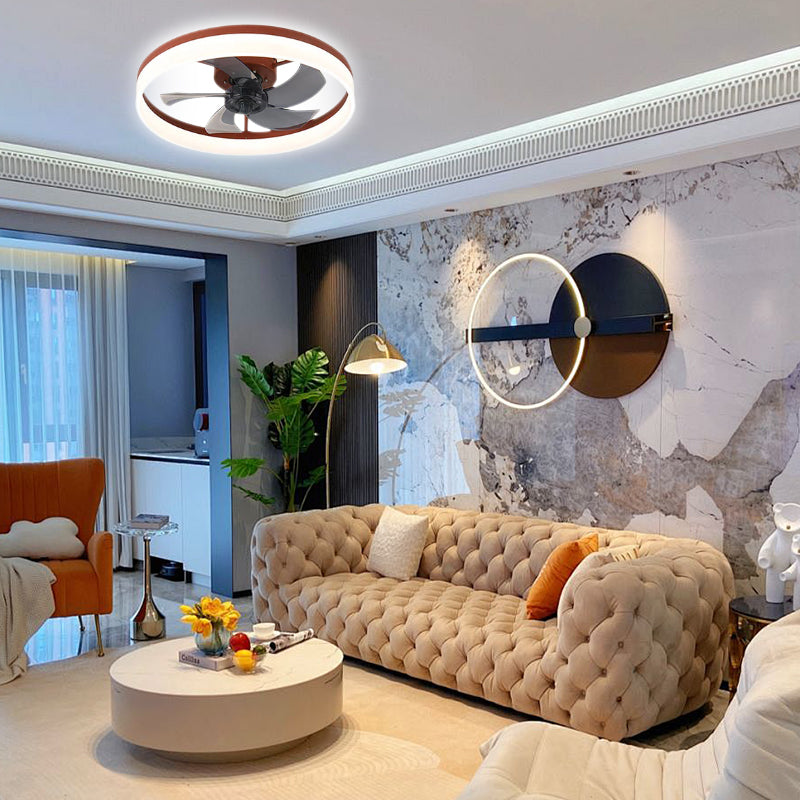 Scandinavian Flush Mount Ceiling Fans With Led Lights