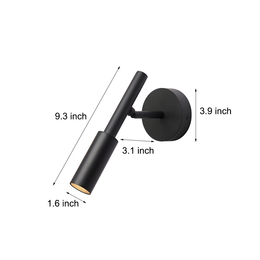 1 Light Cob Adjustable Tubino Wall Light 3 Step Dimming