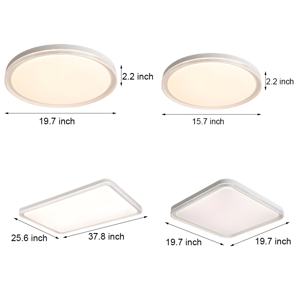 White Acrylic Led Flush Ceiling Lighting