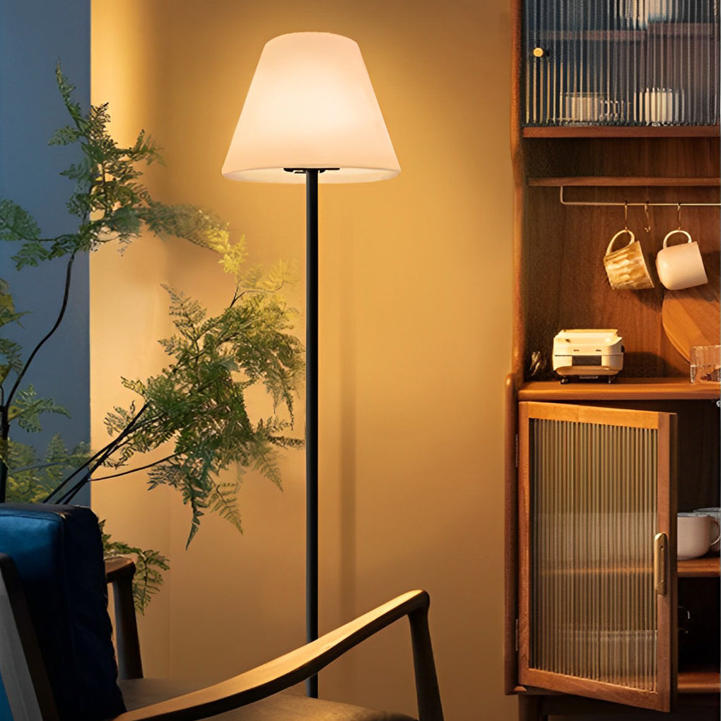 Modern Intelligent Led Metal And Shaded Floor Lamp