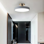Modern Thick Circular Led Nordic Semi Flush Mount Ceiling Light