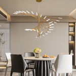 Aurelia Spiral LED Chandelier in Gold or Black