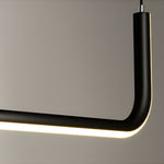 Minimalist Strip Three Color Dimming Led Black Nordic Chandelier Pendant Light