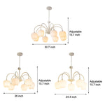 Tulips Flowers Led Milky White Chandelier Li002603