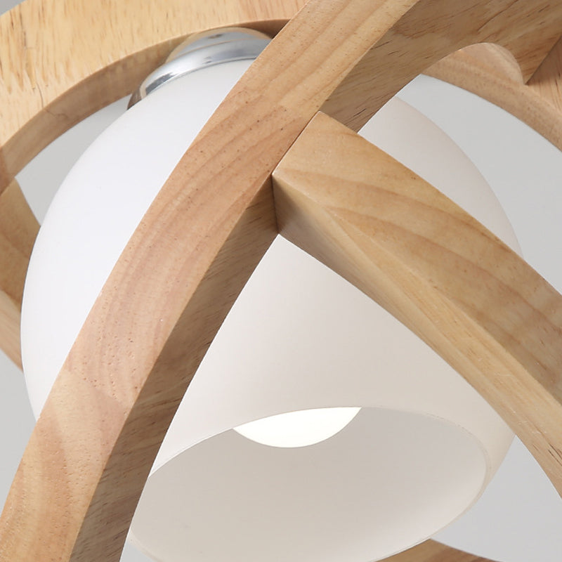 Simple Wood Japanese Pendant Light Li002661