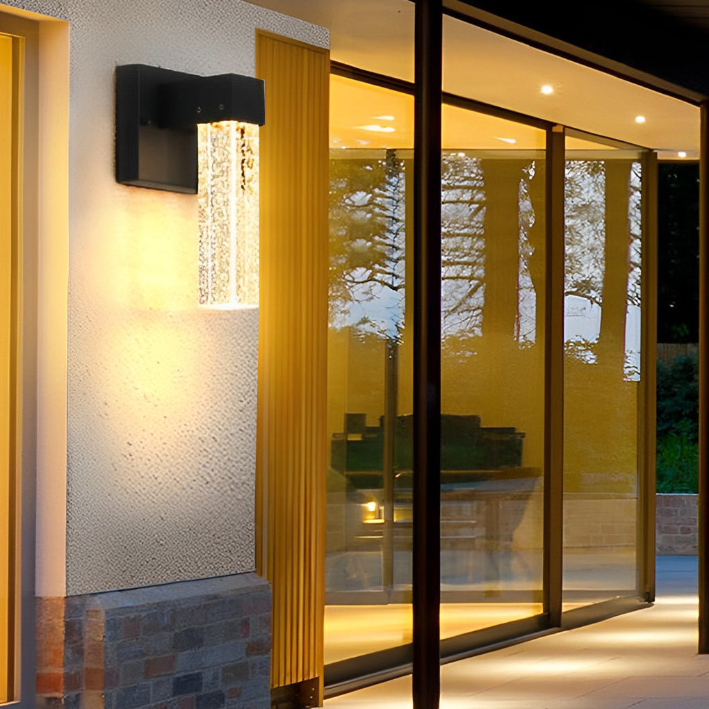 10W Crystal Black Outdoor Wall Lamp Li002109