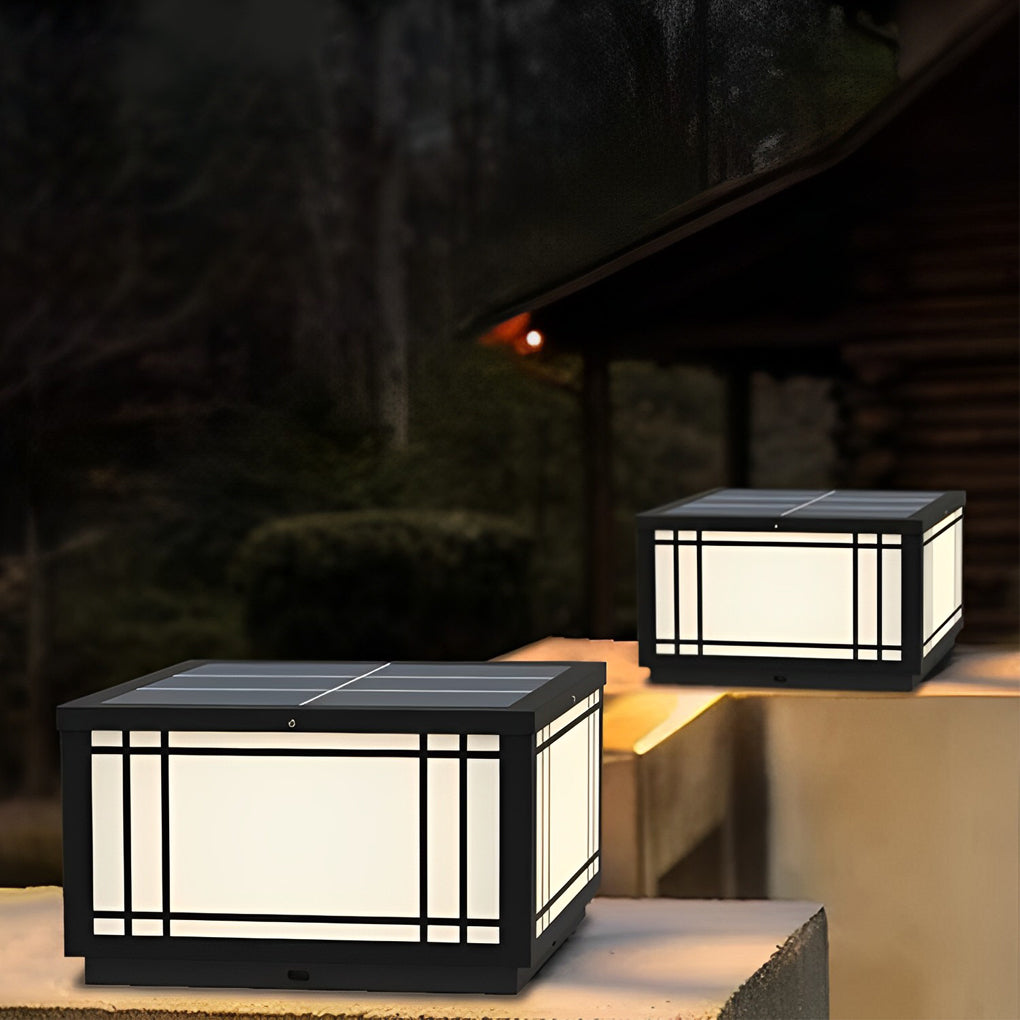 Retro Grilles Solar Fence Post Lights Li002326