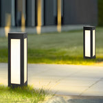 Modern Black Solar Bollard Lights for Pathways & Courtyards