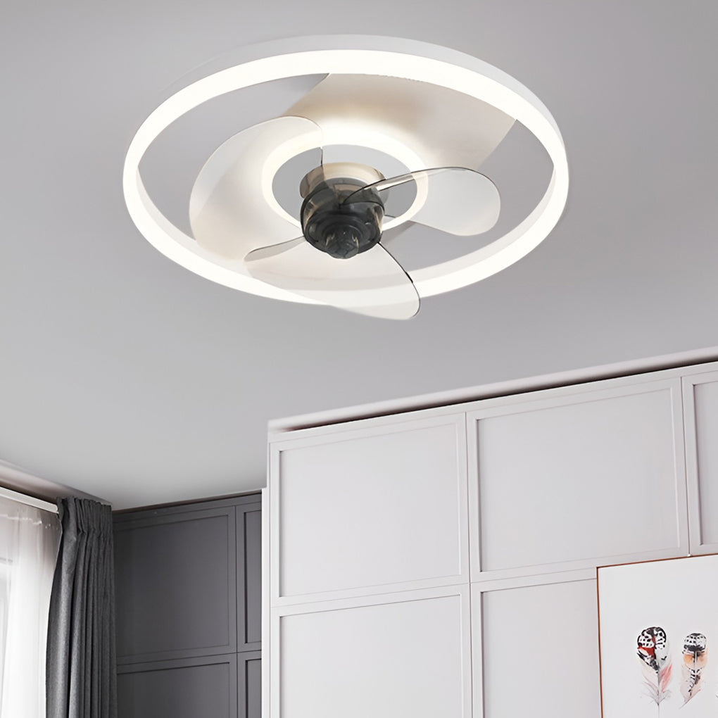 Circular Stepless Dimming Ceiling Fan Light