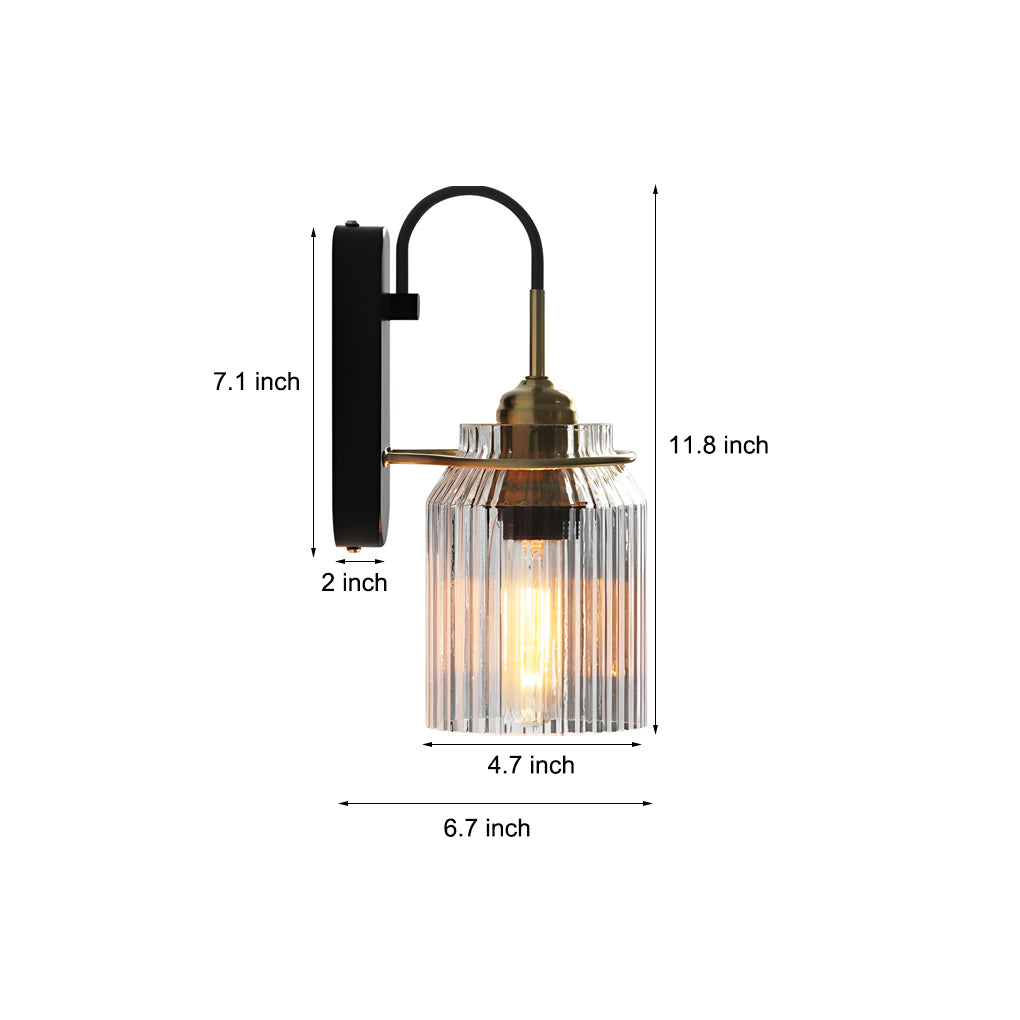 Round Glass Shade Wall Sconce Ha097918