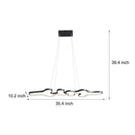 Linear Island Suspended Lighting Fixture Modern Led Pendant Light For Dining Room