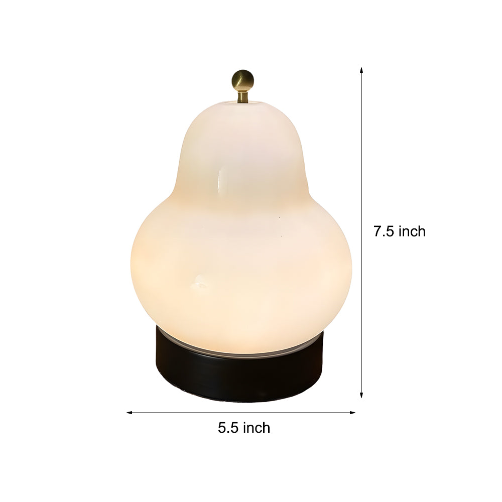 Glass Pear Led Table Ambient Lamp With Touch Switch