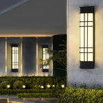 Retro Rectangular Black Outdoor Wall Lamp Li002110