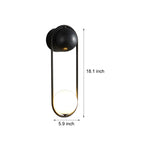 Mila Wall Sconce 1 Light Glass Globe Wall Light Gold Black