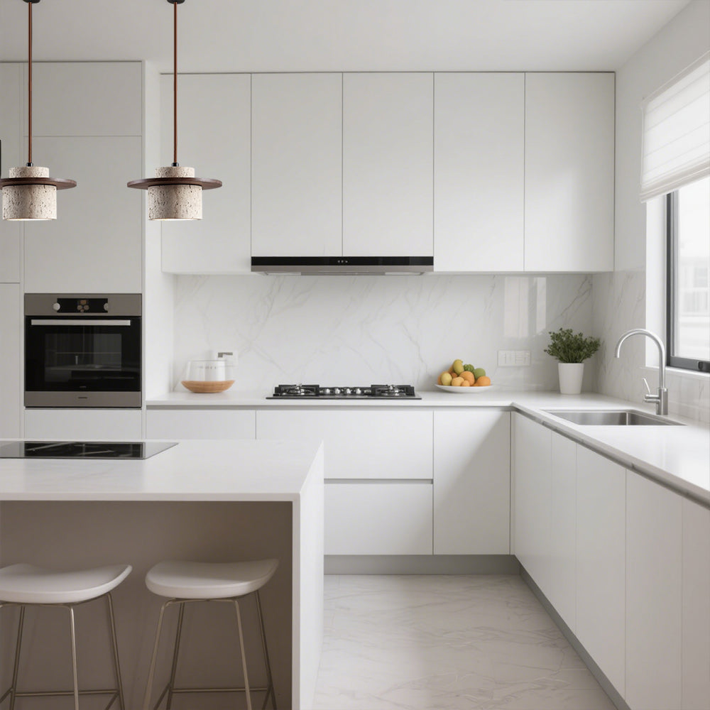 Modern Chic Travertine Pendant Light