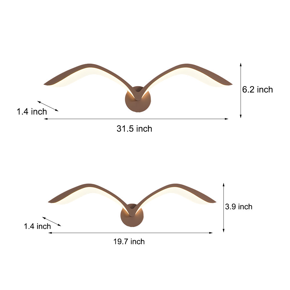 Modern Seagull Led Wall Sconce Nordic Acrylic Wing Design