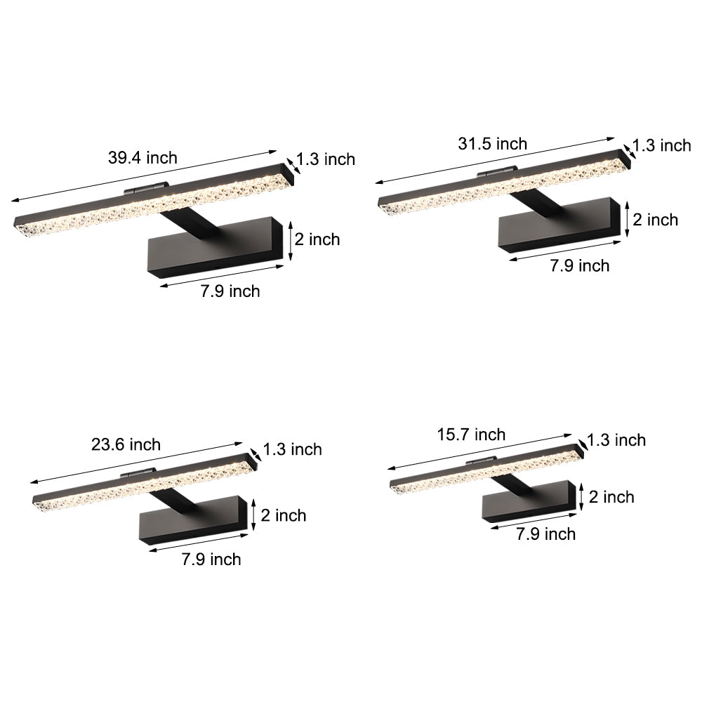 Adjustable Led Bathroom Vanity Light Crystal Acrylic Dimmable