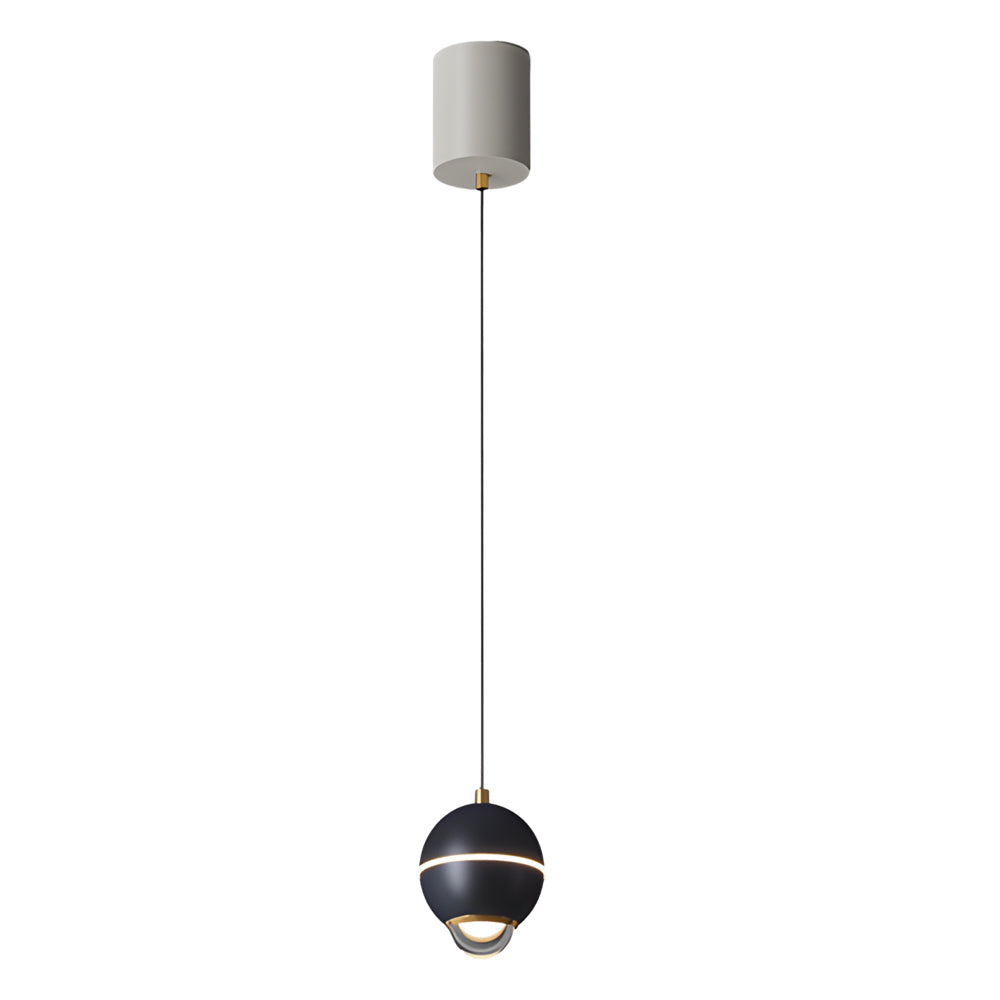 Small Metal Ball 3 Step Dimming Led Modern Pendant Lights With Spotlights