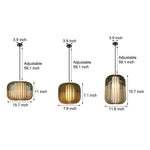 Wood Lantern Fabric Lampshade Led Minimalist Japanese Style Chandelier Li002748