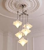 Elowen Prism Star Chandelier – Modern Glass Pendant Light for Dining & Living Rooms