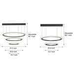 Simple Ring Three Step Dimming Circles Modern Chandelier Hanging Lights