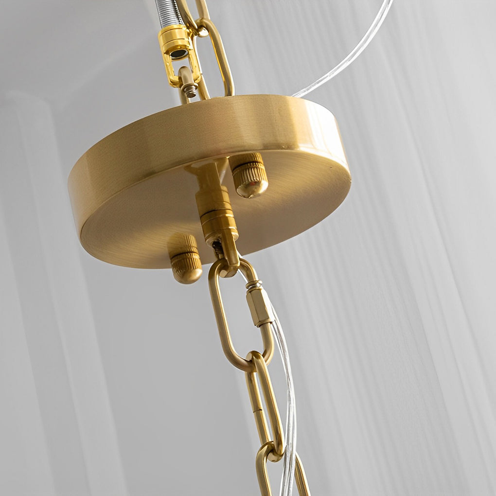 Glass Led French Style Chandelier Ha093728