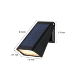 Modern Solar Wall Light with 90° Adjustable LED Head, IP65 Waterproof, Black Finish