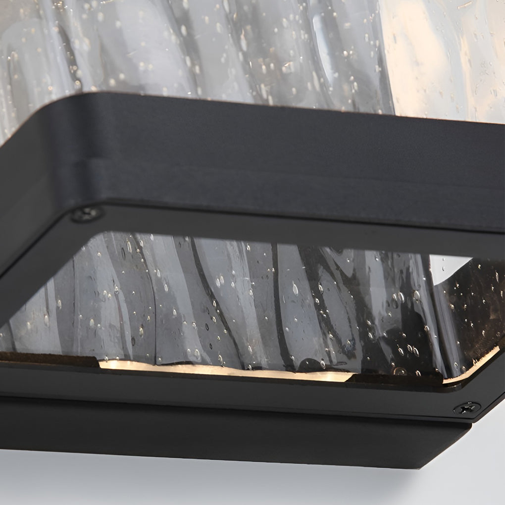 Waterproof Creative Glass Led Black Outdoor Wall Sconce