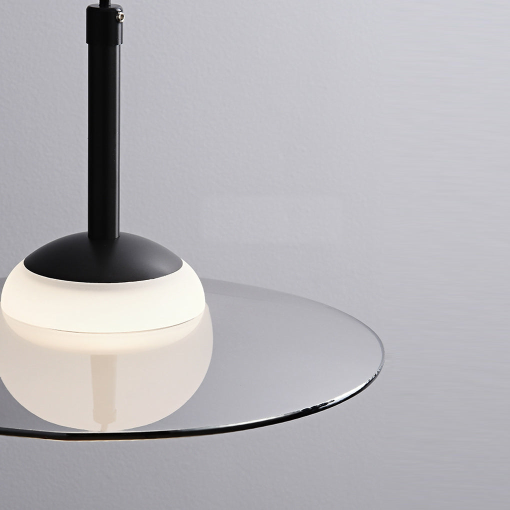 Glass Ufo Led Black Kitchen Pendant Light Li002218