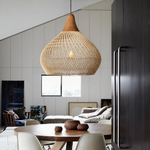 Vintage Rattan Woven Chandelier