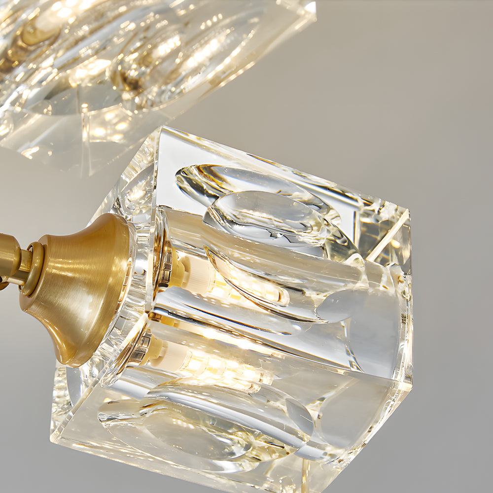 3 4 5 6 Light 180 Adjustable Crystal Shades Ceiling Light Fixture