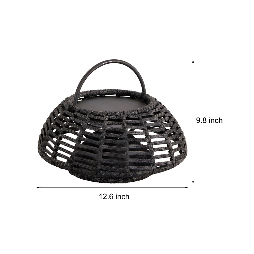 Decorative Ropes Rattan Waterproof Led Modern Solar Outdoor Chandelier