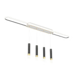 Long Circular Three Step Dimming Led Modern Ceiling Light Fixture Hanging Lamp