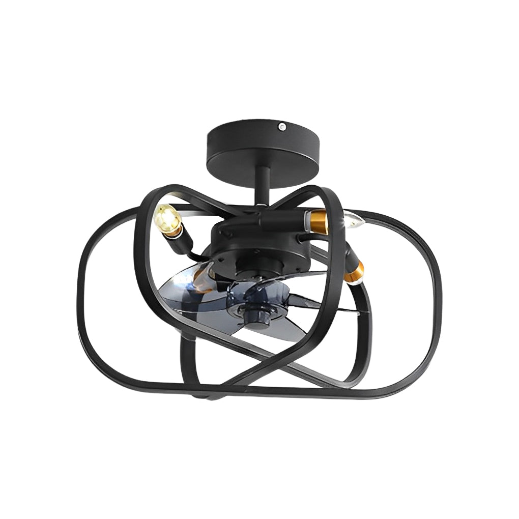 Retro Led Bladeless Ceiling Fans With Remote Ha084443