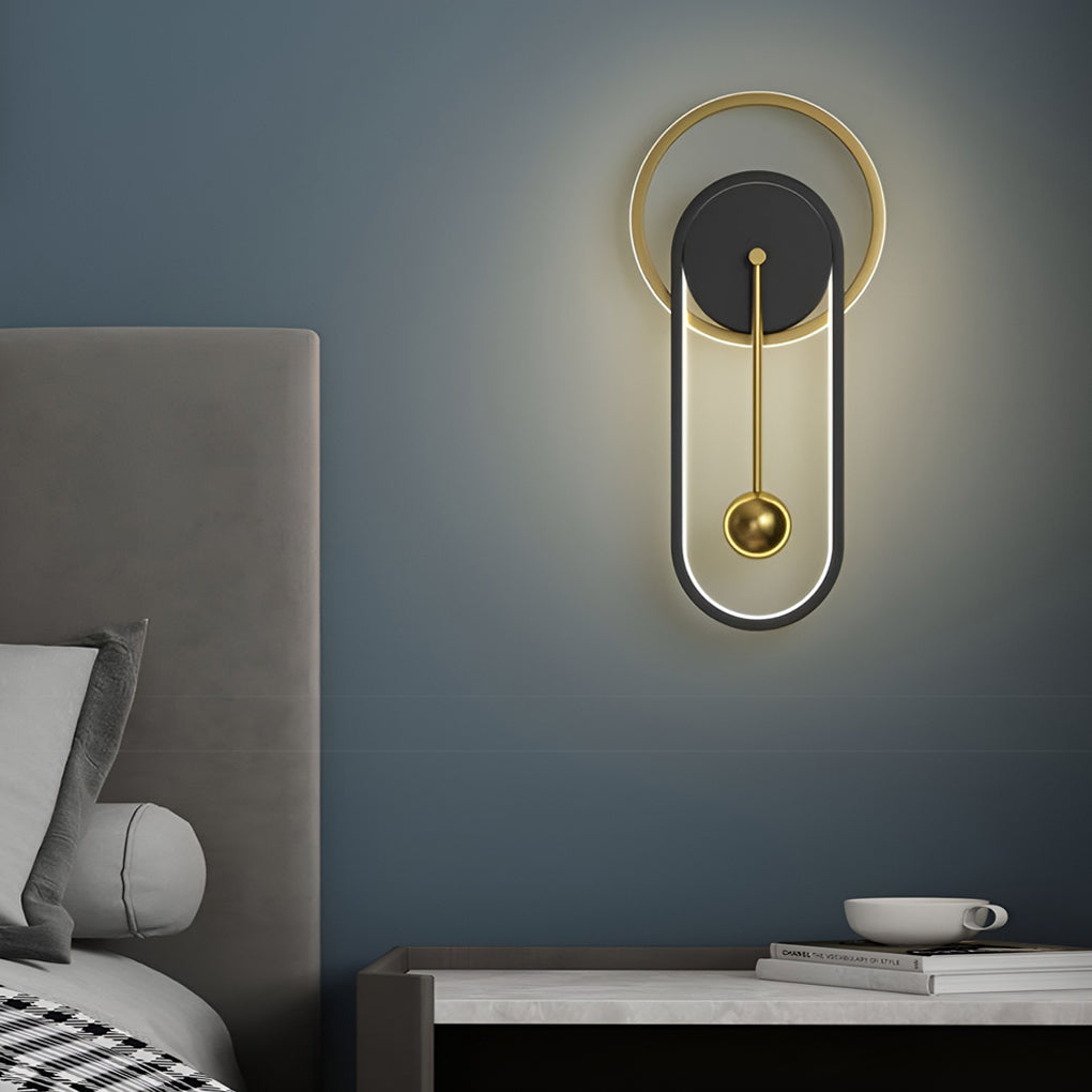 Creative Mute Clock Shaped Wall Lamp Li001948