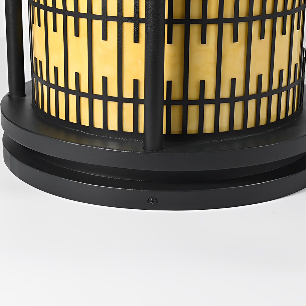 Round Solar Fence Post Lights Ha079569