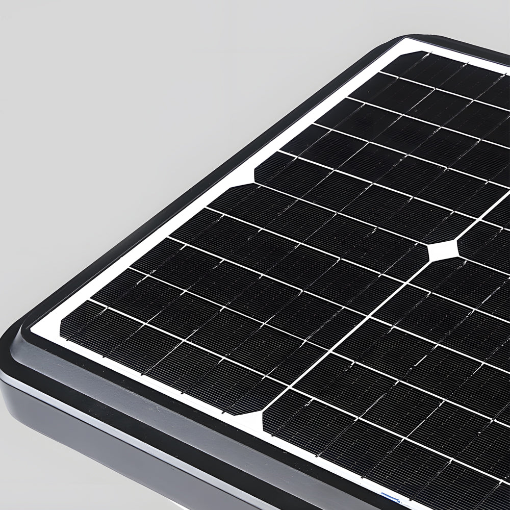 1 Light Black 98 In 118 In Solar Led Square Post Street Light