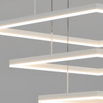 Square Led White Modern Pendant Light Ha083865
