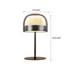 Dome Shape Glass Ambient Led Table Lamp In Chrome