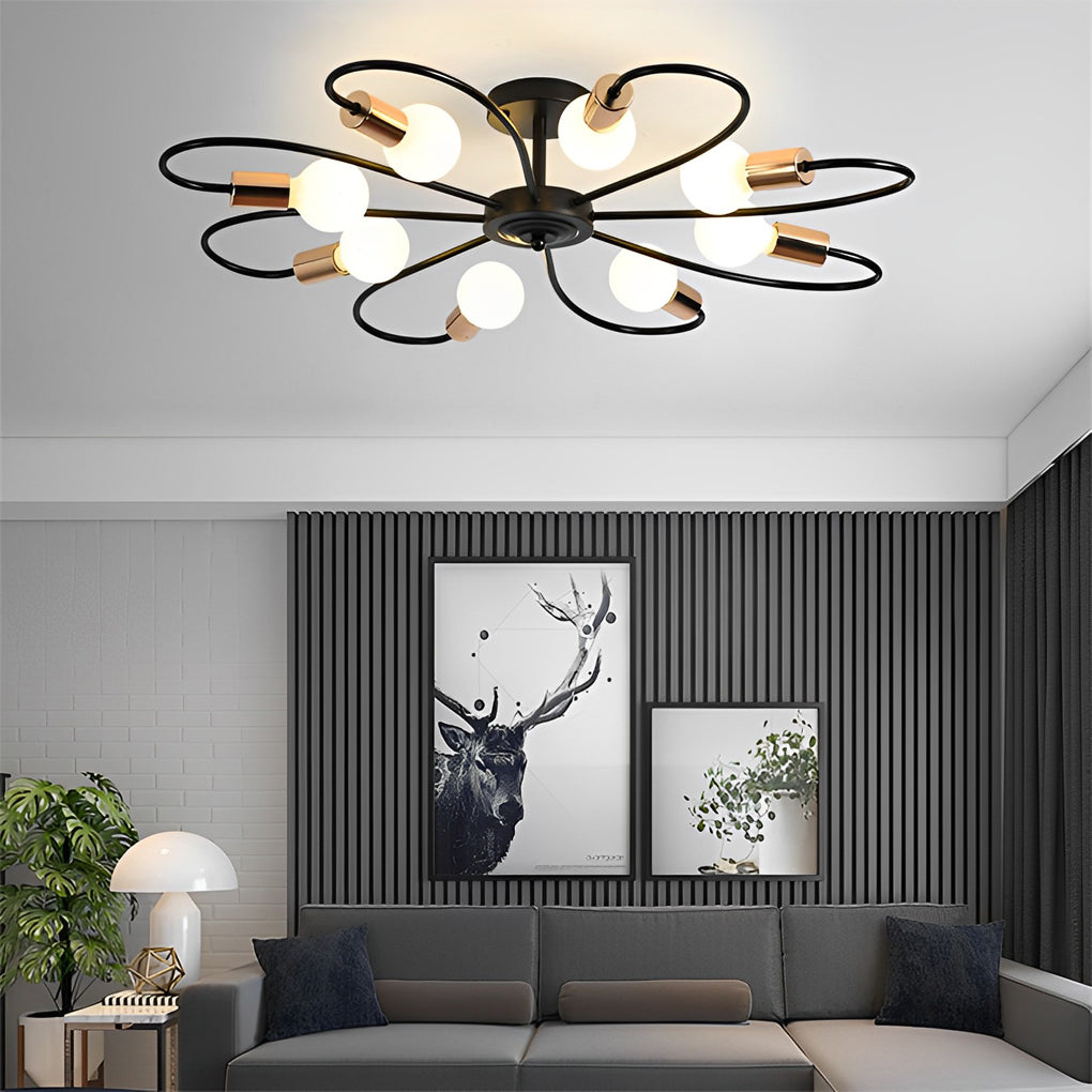 Simple Flower Ceiling Lights Fixture Ha097939