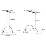 2 4 Light Modern Led Acrylic Seagull Linear Chandelier For Dining
