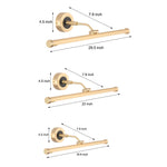 Elegant Linear Vintage Gold Black Led Bathroom Vanity Light