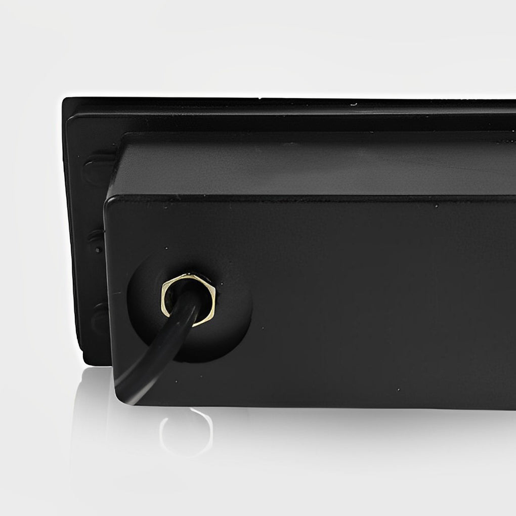 Recessed LED Step Light in Black Aluminum for Modern Architecture
