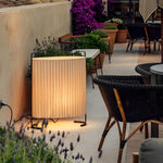 42 Inch Modern Japanese Style Fabric Outdoor Floor Lamp