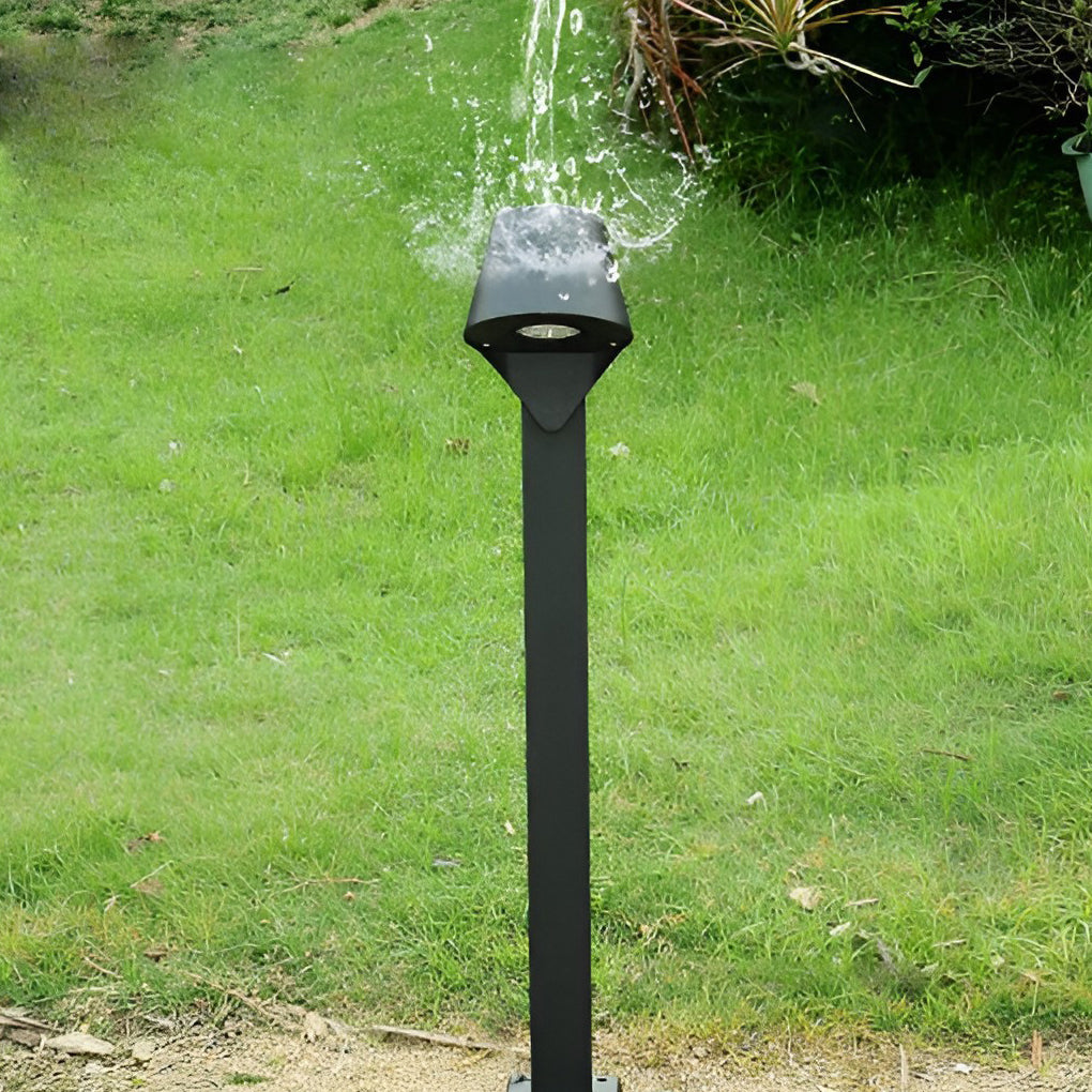 Minimalist LED Pathway Light in Black for Modern Landscapes