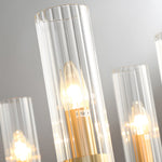 6 8 Light Candlelight Wagon Wheel Chandelier With Glass Shades