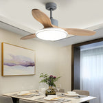 Wood Mute Led Nordic Ceiling Fans Ha079314