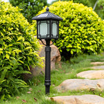 Solar LED Post Light with 3-Step Dimming, Die-Cast Aluminum Outdoor Lamp