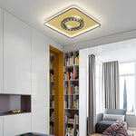Square Round Led Anti Glare 3 Step Dimming Modern Ceiling Lights Fixture