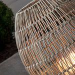 Handwoven Rattan Oval Floor Lamp for Outdoor Living Spaces